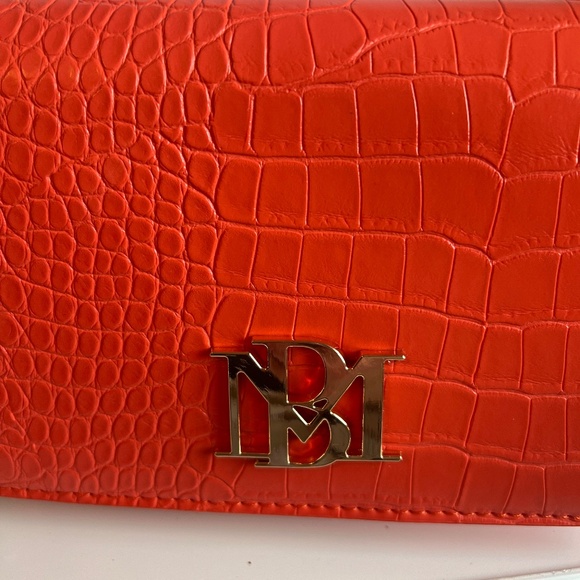 Badgley Mischka Orange Vegan Leather Crossbody or Clutch - Picture 8 of 15